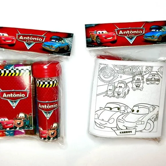 Kit Massinha + Giz + Bolha Carros Personalizado - foto 2