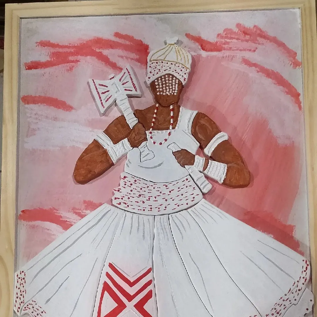 Quadro Orixá Ayrá - artesanato feito à mão por Abilona Art