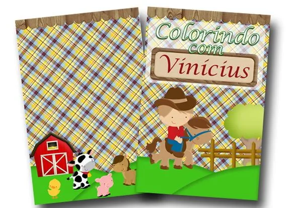Revista colorir fazendinha cowboy 14x10