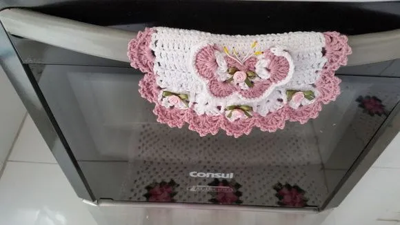 Puxador Fogão Imã Gel. Borboleta Rosa Antigo - foto 4