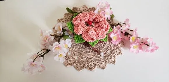 Sachê Porta Sabonete em Crochê Coral - foto 2
