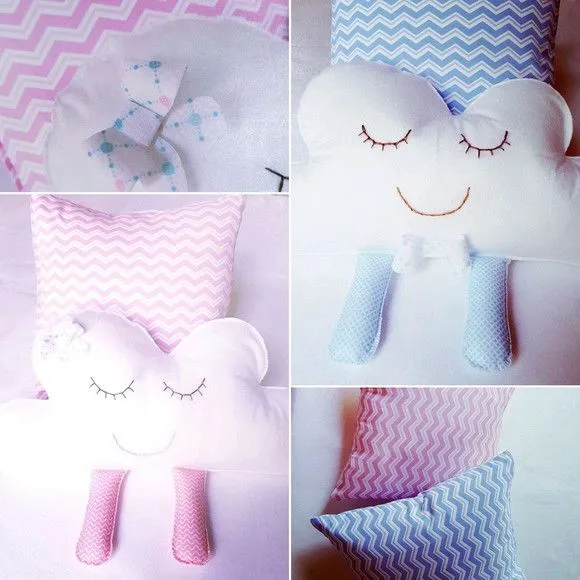 kit fofura no céu - Almofadinhas em Felt - feito à mão por Innovare Studio