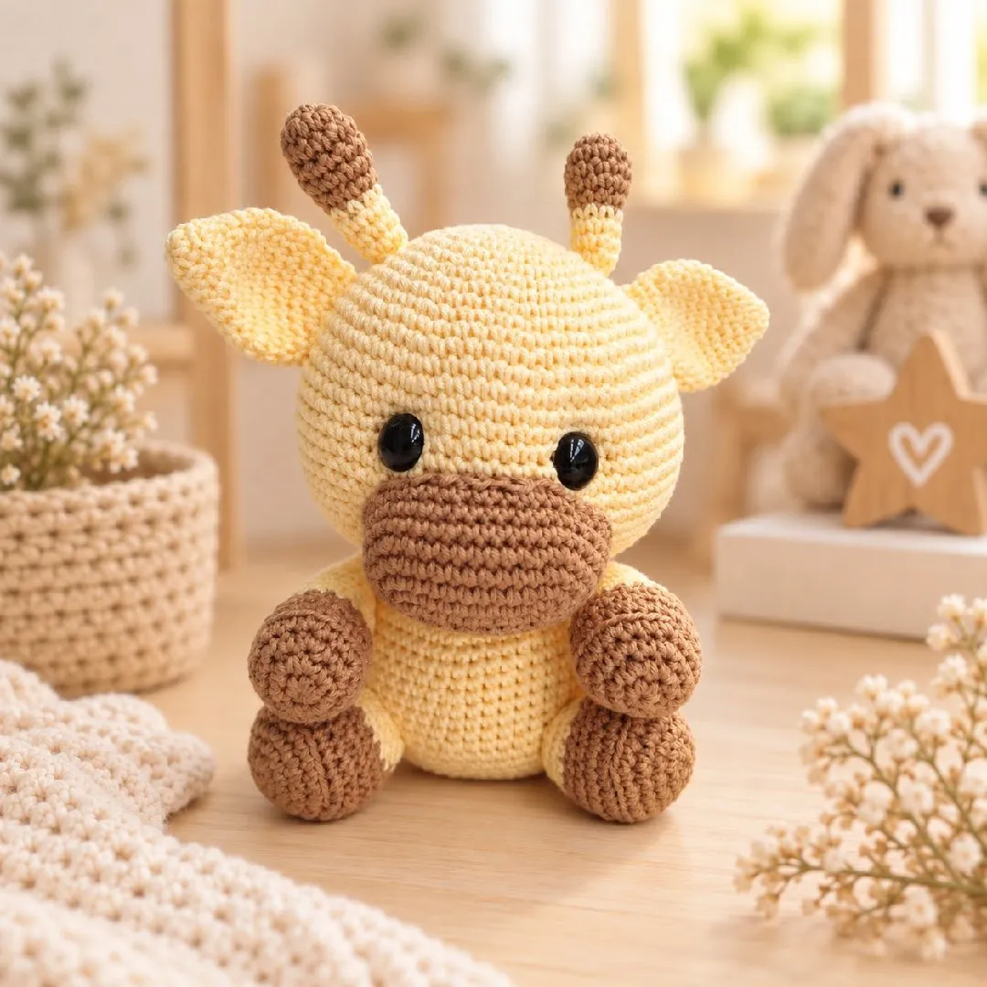 Girafinha Amigurumi em Crochê — Feita à Mão com Amor 🦒💛 - artesanato feito à mão por crocheteria com a Maria