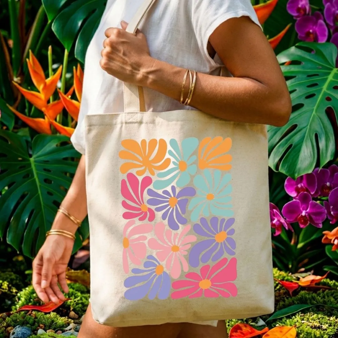 Kit Ecobag Necessaire E Chaveiro Presente Feminino Criativo Flores Vintage - foto 2