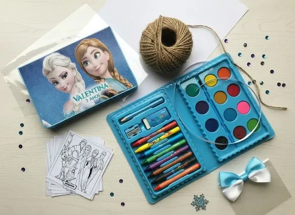 Estojo de Pintura - Frozen Personalizado - artesanato feito à mão por Mi Papelaria Criativa