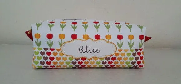 Estojo Box colorido - feito à mão por Innovare Studio