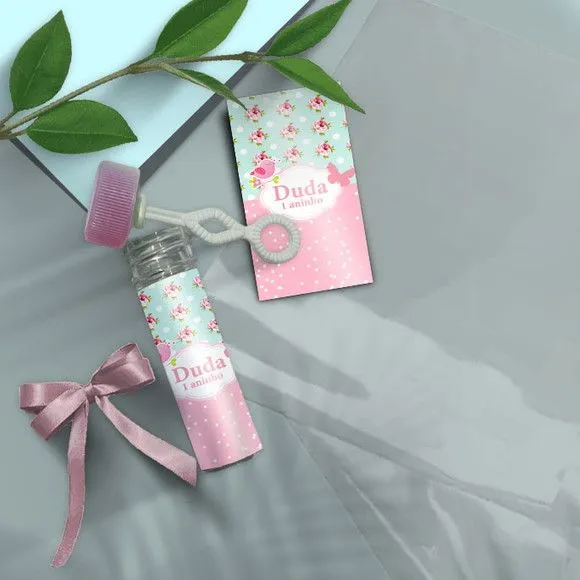 Bolha de Sabão - Jardim Encantado Personalizado - artesanato feito à mão por Mi Papelaria Criativa