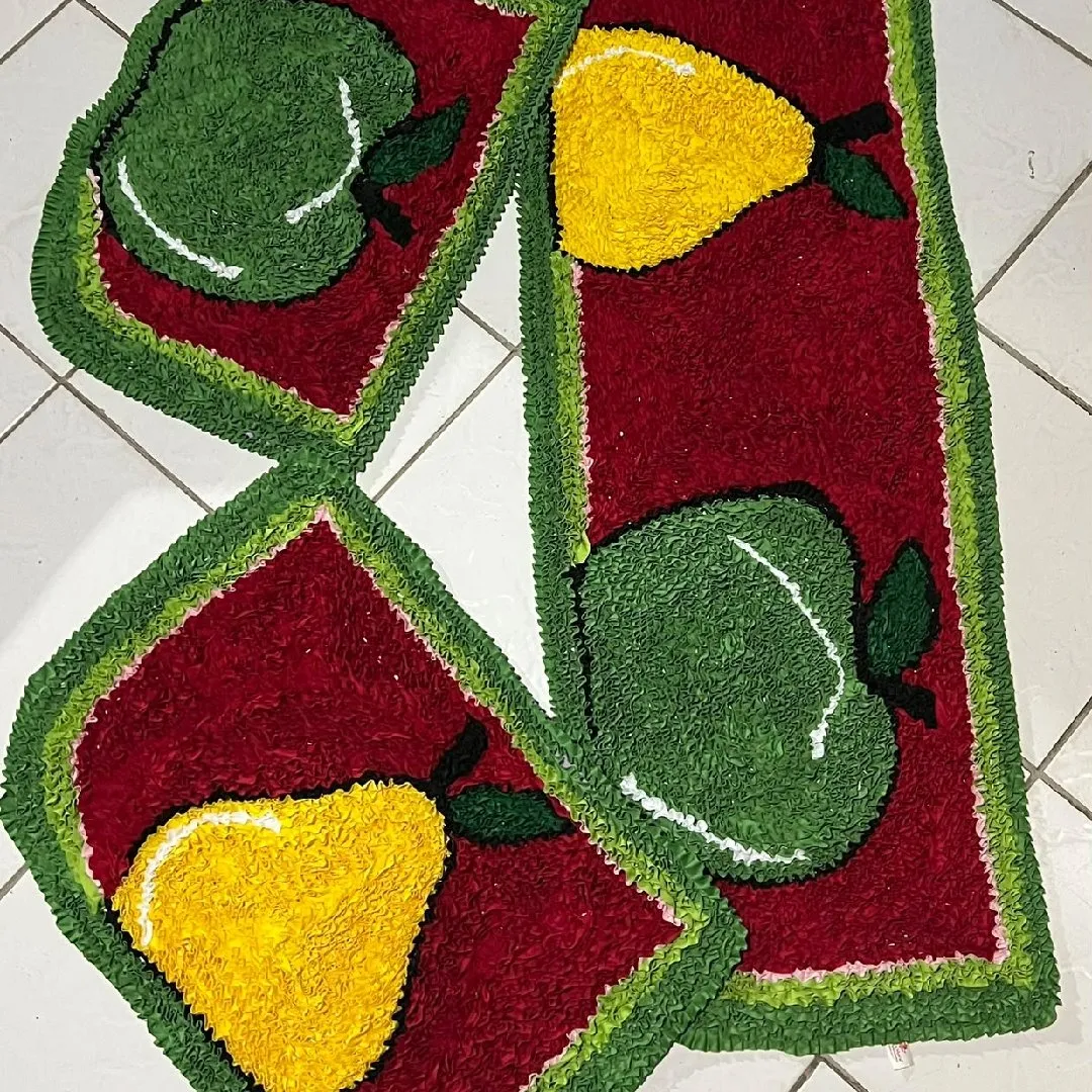 jogo de cozinha frufru - artesanato de Sandra Mara artes e artesanatos