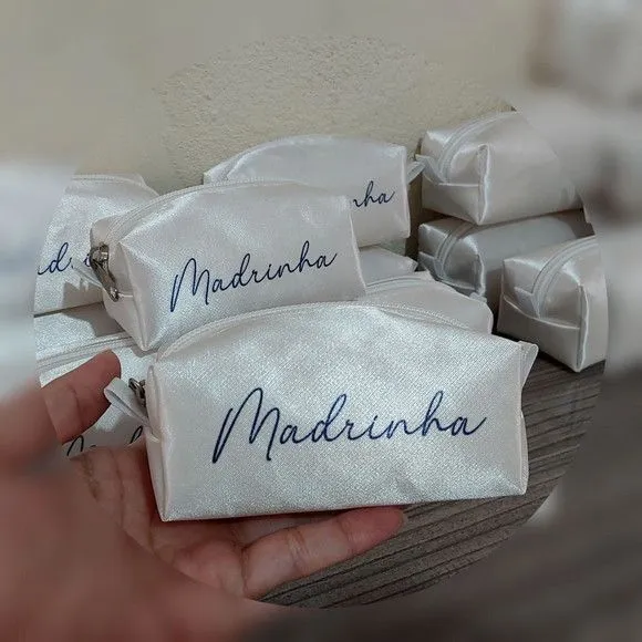 Necessaire Mini Box - Branco e Marinho - foto 3