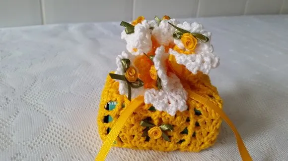 Sachê Porta Sabonete Sunflower Branco