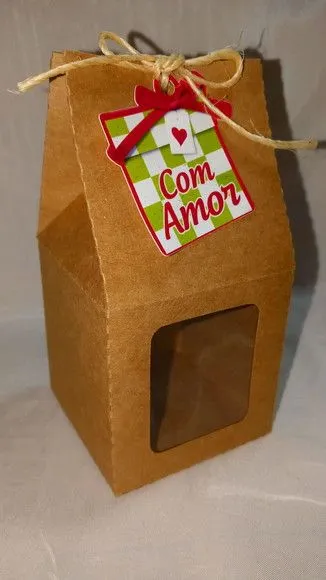 caixa kraft - artesanato de PAPCRIE