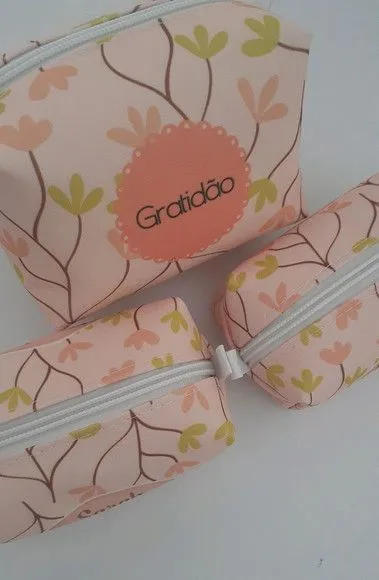 Kit necessaire Gratidão - feito à mão por Innovare Studio