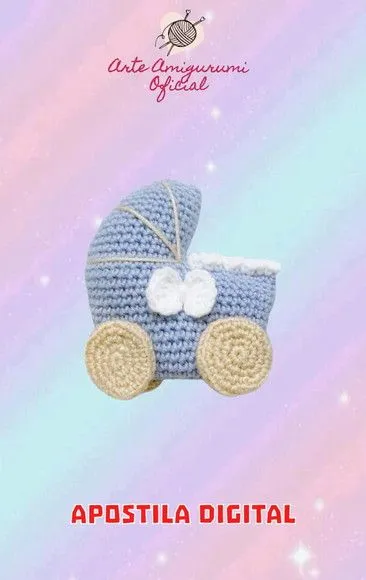 Receita Carrinho de Bebê - Amigurumi - feito à mão por Arte Amigurumi Oficial