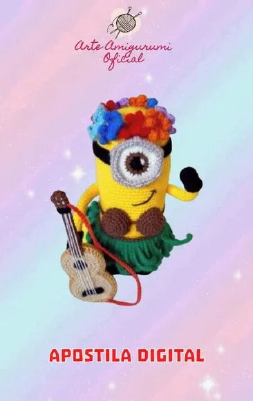 Receita Minions Hula Hula Amigurumi - feito à mão por Arte Amigurumi Oficial