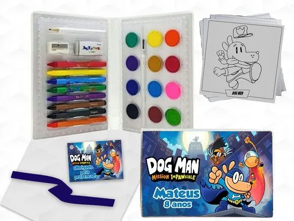 Estojo de Pintura Dog Men Personalizado - artesanato feito à mão por creativitybynina