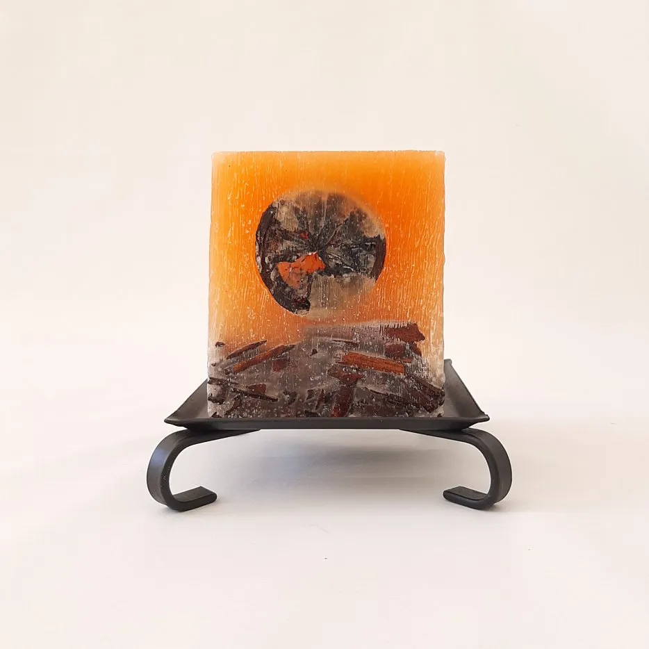 Castiçal Vela de Canela - artesanato de Estudio Bananeira