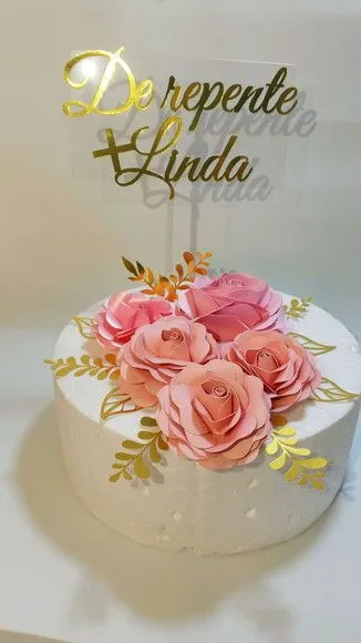 Topper Bolo de Repente + Linda Flores - foto 2