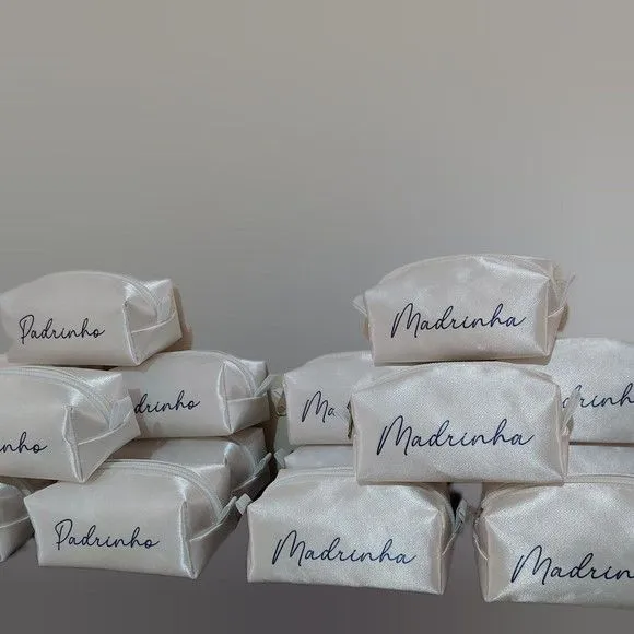 Necessaire Mini Box - Branco e Marinho - foto 5