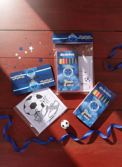 Kit Giz de Cera - Time Personalizado - artesanato de Mi Papelaria Criativa