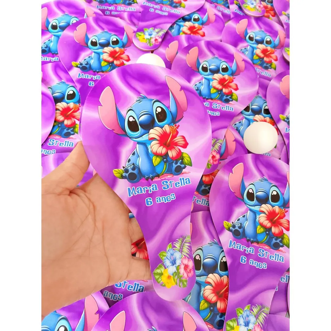kit raquete personalizada (stitch) lembrancinha - artesanato de ateliê Rocha