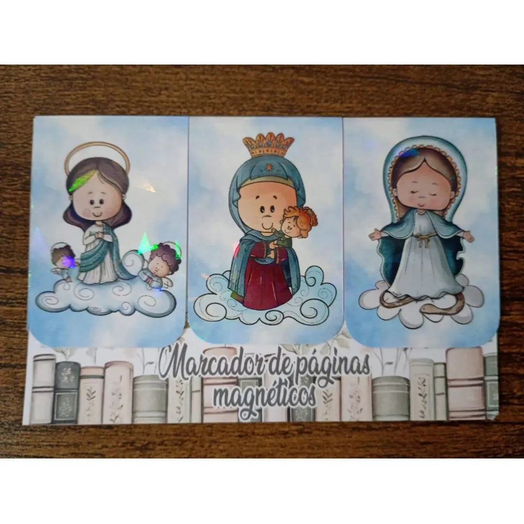 Marcador de Página Magnético Kit 1 "3 Marias" - artesanato de Emejhu Personalizados