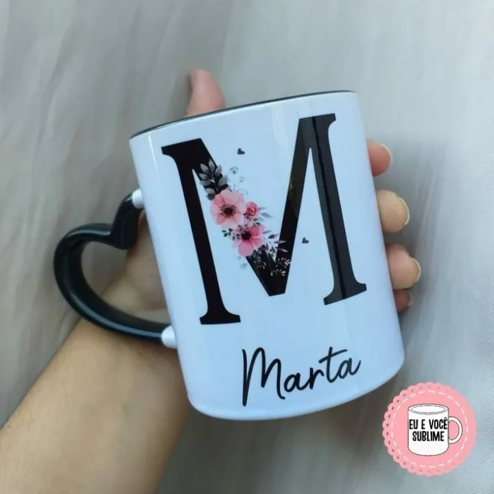 Caneca Personalizada Alça de Coração - foto 3