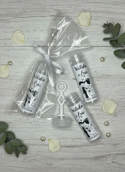 Bolha de Sabão - Casamento Personalizado - artesanato feito à mão por Mi Papelaria Criativa