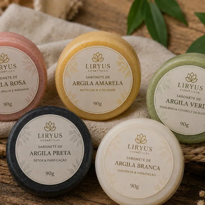 sabonete artesanal de argila, verde , rosa, branca, preta,verde, amarela