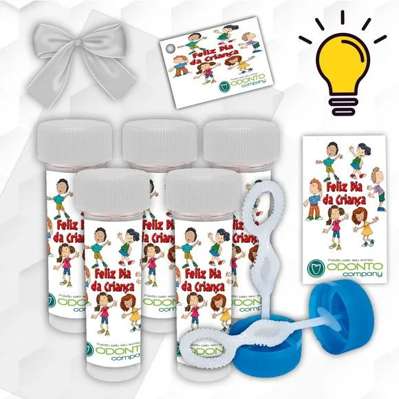 Bolinha de Sabão Dia das Crianças Empresa Personalizada - artesanato feito à mão por Mi Papelaria Criativa