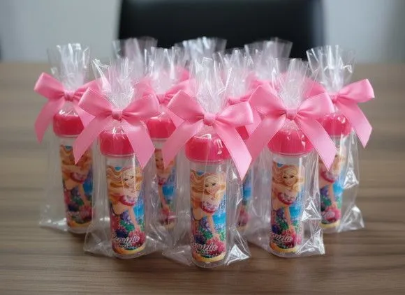 Bolha de Sabão - Barbie Sereia Personalizado - artesanato feito à mão por Mi Papelaria Criativa