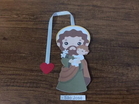 Marcador de Página 08 cm - São José Ni - artesanato de Emejhu Personalizados