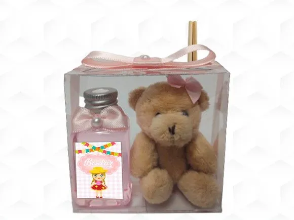 Aromatizador com Ursinha Festa Junina Personalizada - artesanato feito à mão por creativitybynina
