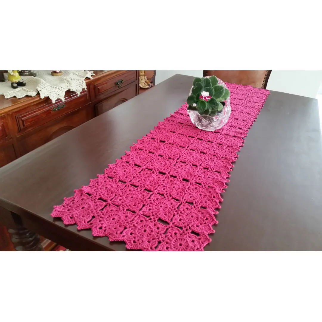 Caminho de Mesa em Crochê - Pink - foto 3