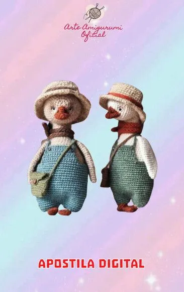 Receita Ganso de Macacão Amigurumi - feito à mão por Arte Amigurumi Oficial