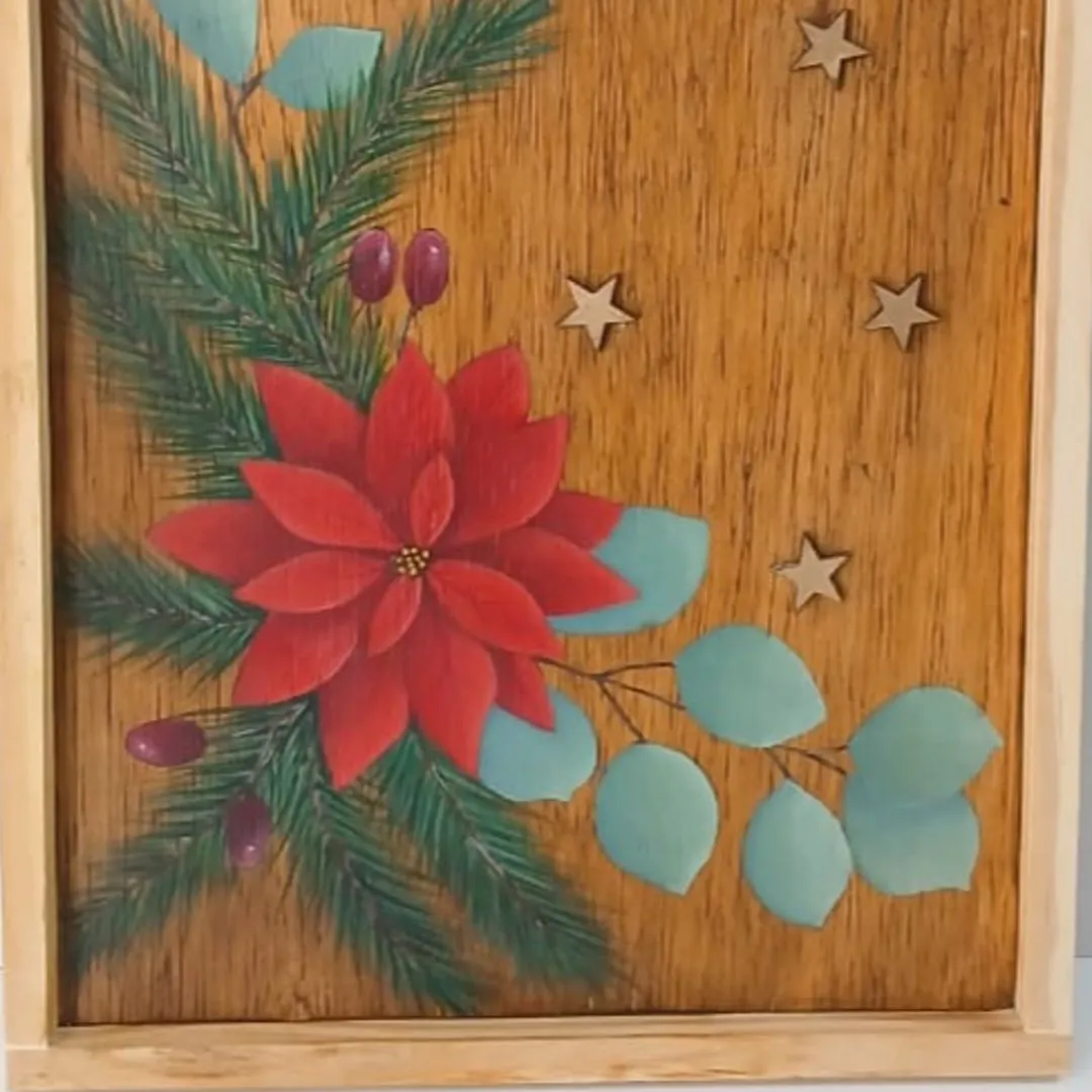 Quadro Natal Poinsétia - foto 5