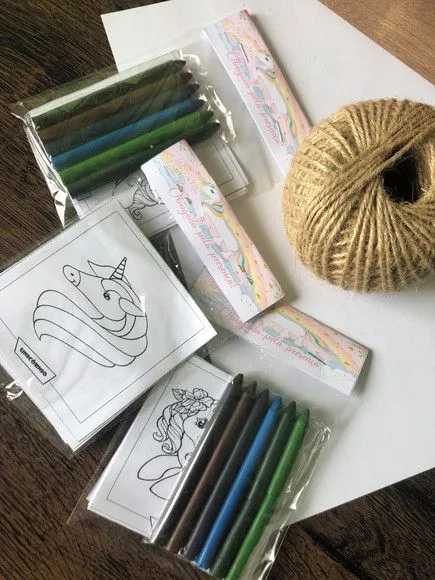 Kit Giz de Cera Unicórnio Personalizado - artesanato feito à mão por creativitybynina