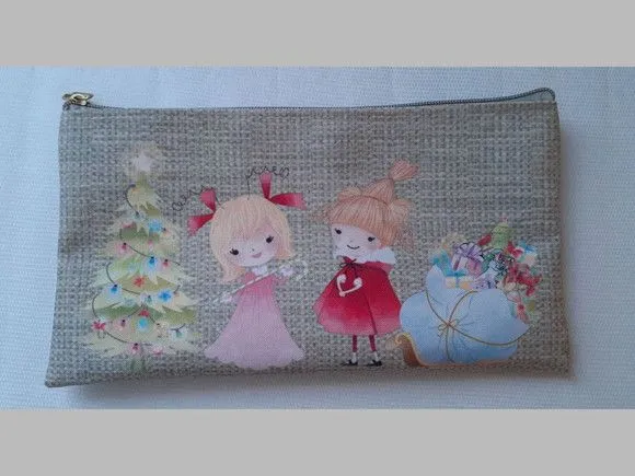 Necessaire Slim - Natal - artesanato feito à mão por Innovare Studio