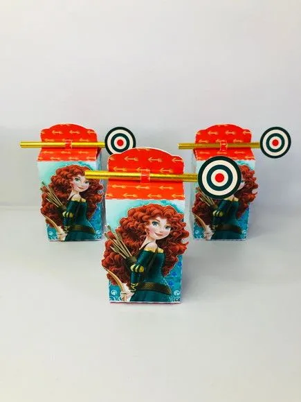 Caixa Canudinho Mérida Princesa Valente - artesanato de Fina Essência Papelaria Personalizada