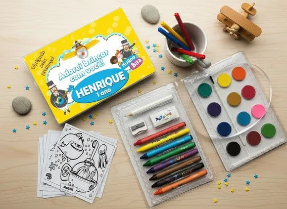 Estojinho Mundo Bita Personalizado - artesanato feito à mão por Mi Papelaria Criativa