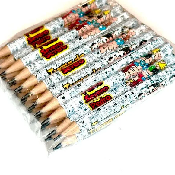 Mini Lápis Turma da Mônica Personalizado - feito à mão por Mi Papelaria Criativa