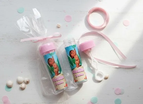 Bolha de Sabão - Moana Baby Personalizado - artesanato feito à mão por Mi Papelaria Criativa