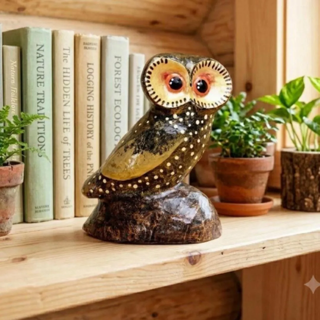 Curuja Decorativa Artesanal Exclusiva Em Papel Mache - artesanato feito à mão por FRANTZ HANDMADE