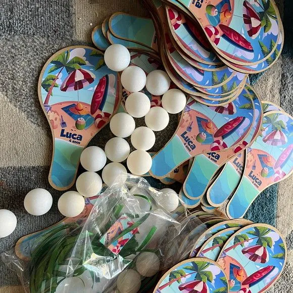 Raquete Ping Pong - Praia - feito à mão por Mi Papelaria Criativa