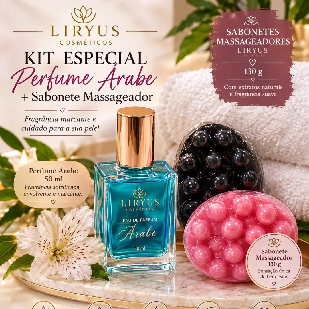 kit perfume 50 ml + sabonete massageador 130 g