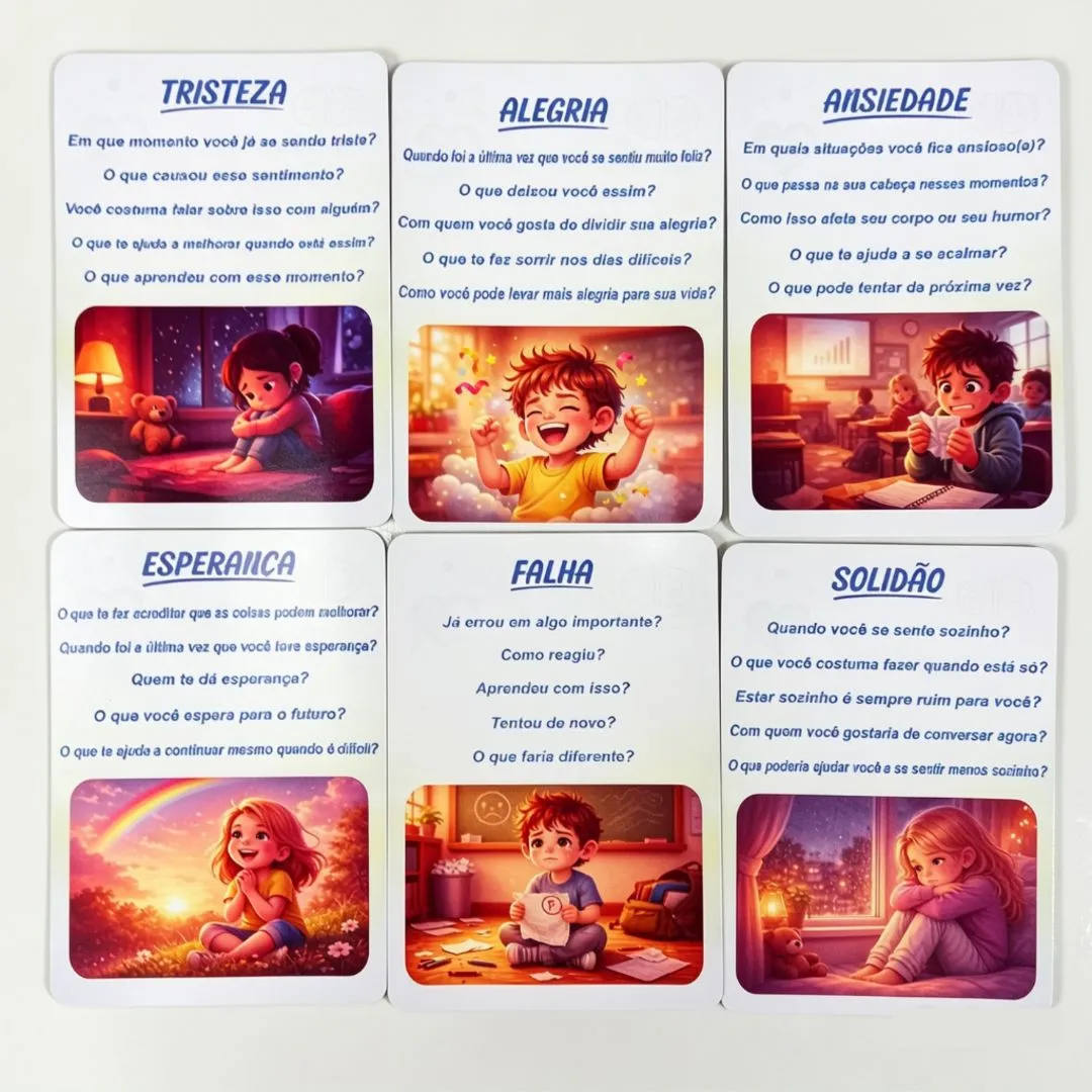 Cartas Das Emoções Para Terapia Infantil E Inteligência Emocional JD Arte - foto 7