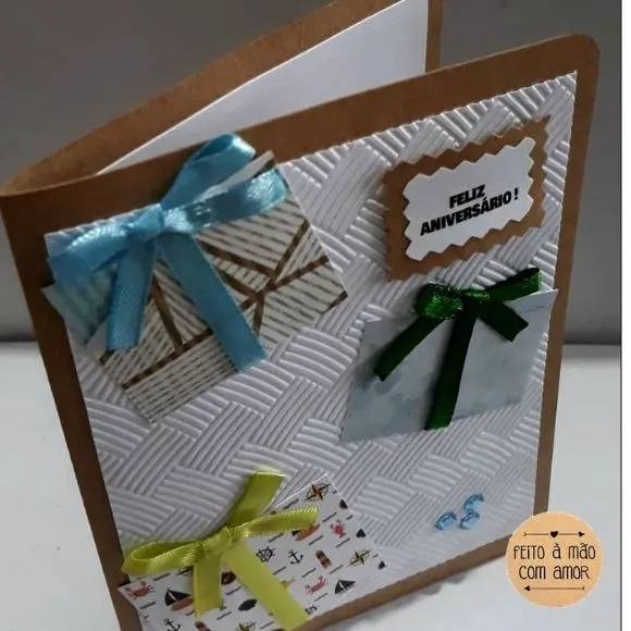 Cartão de Aniversário - Presentes I Rosas e Azuis - foto 2