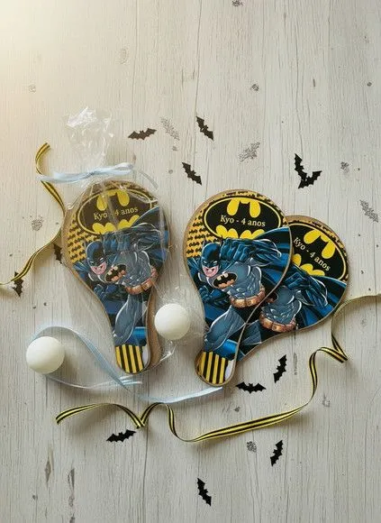 Raquete Ping Pong - Batman - feito à mão por Mi Papelaria Criativa