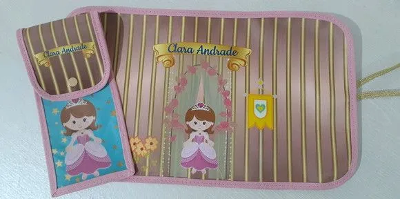 Jogo Americano e Porta Talher Princesa - artesanato feito à mão por Innovare Studio