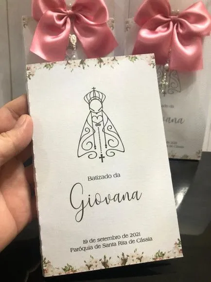 Livro de orações luxo com foto para batismo