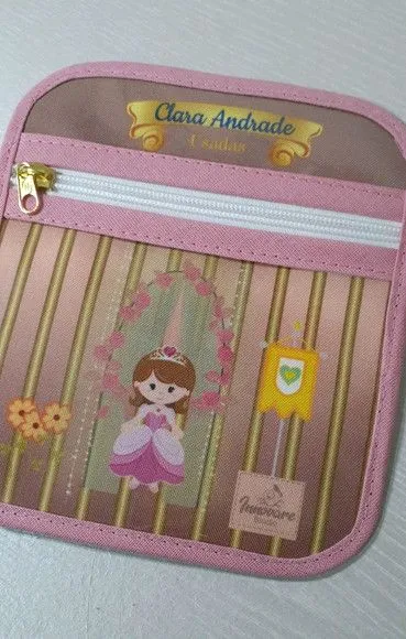 Case porta máscaras dupla face - PRINCESA - feito à mão por Innovare Studio